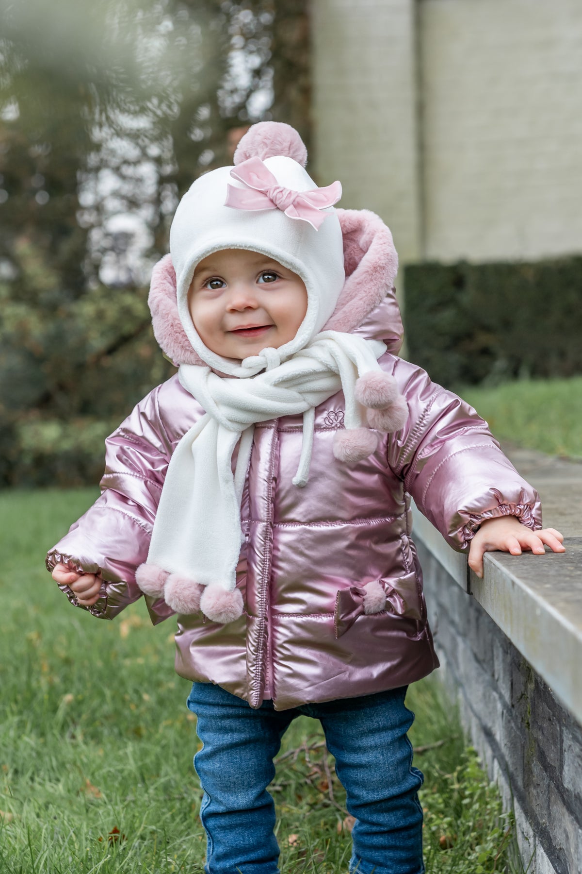 Jacket Valentina Capuchon Girl - Roze