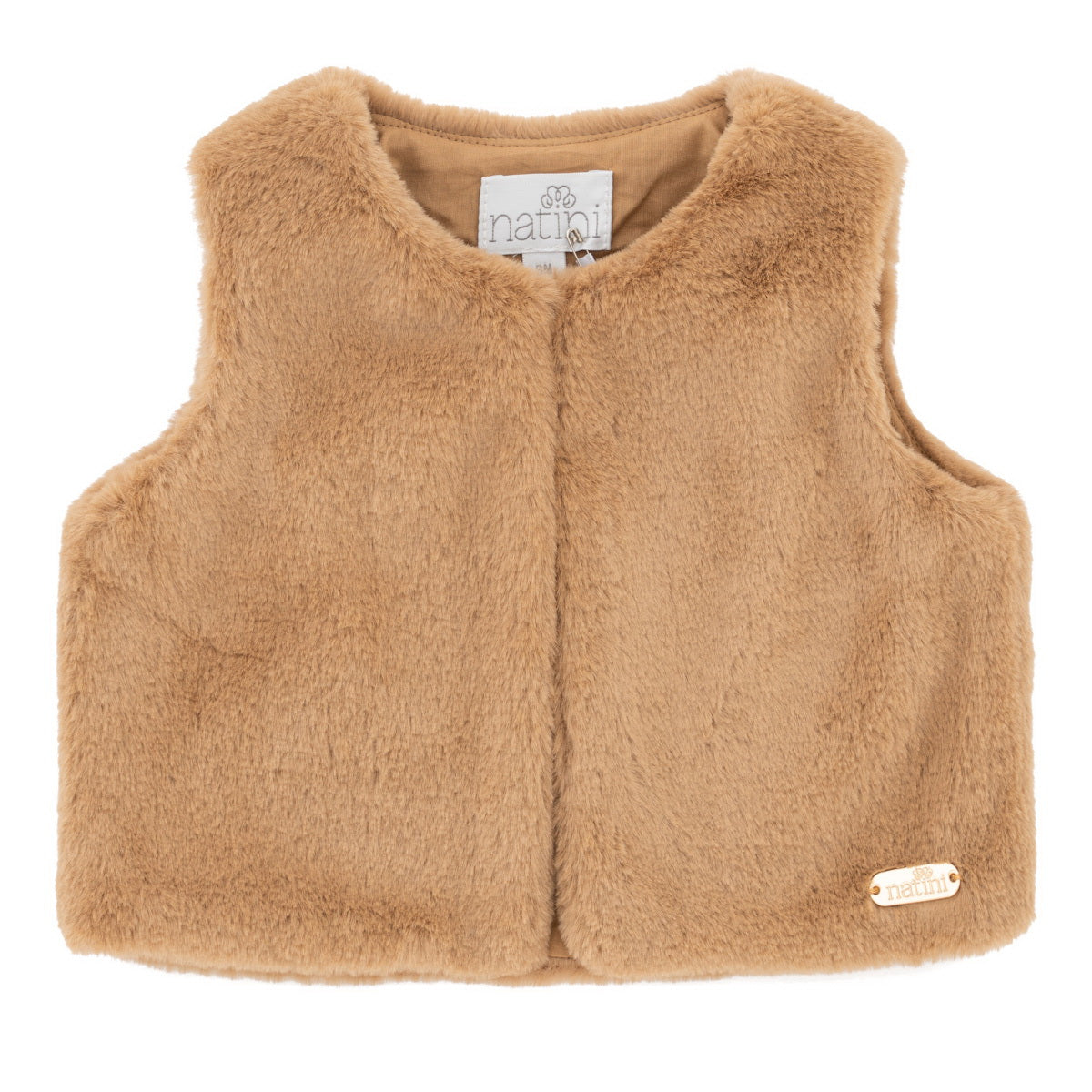 Gilet Fur - Donker Beige