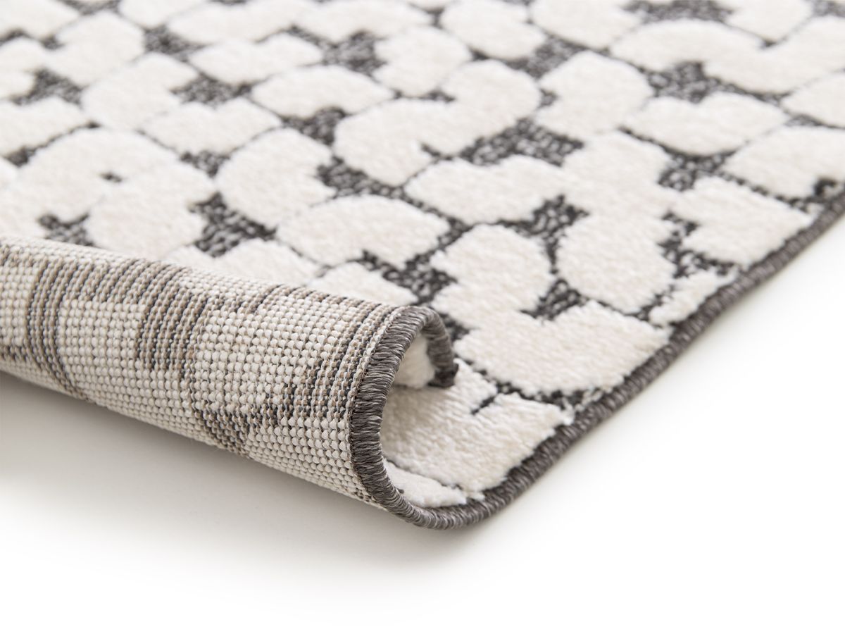 Kortpolig tapijt CALYRA abstract patroon - Beige