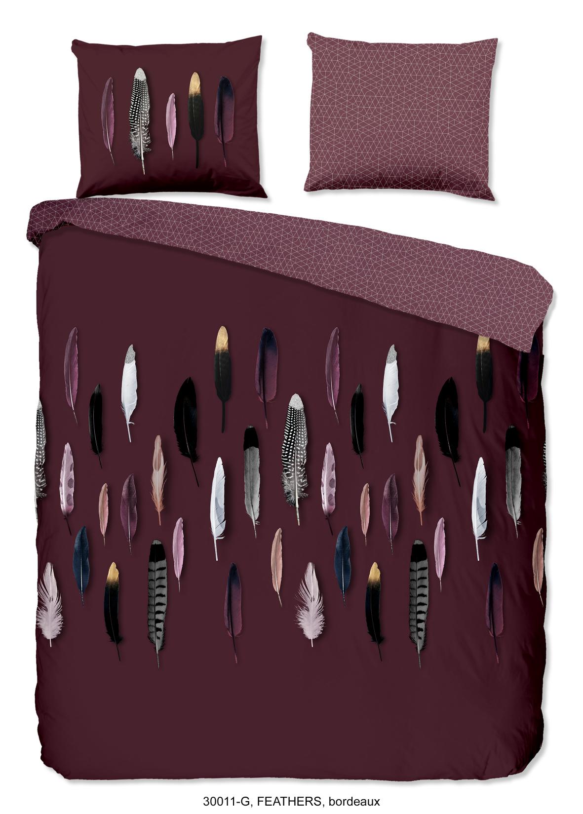 Good Morning - Dekbedovertrek - Feathers - Red