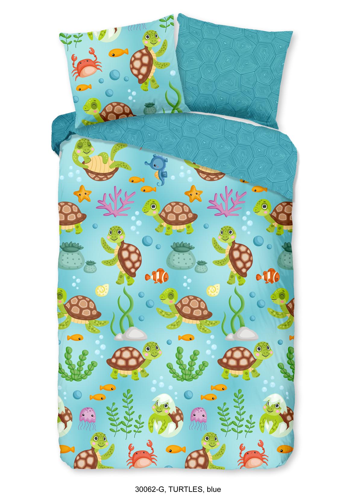 Good Morning - Housse De Couette - Turtles - Blue