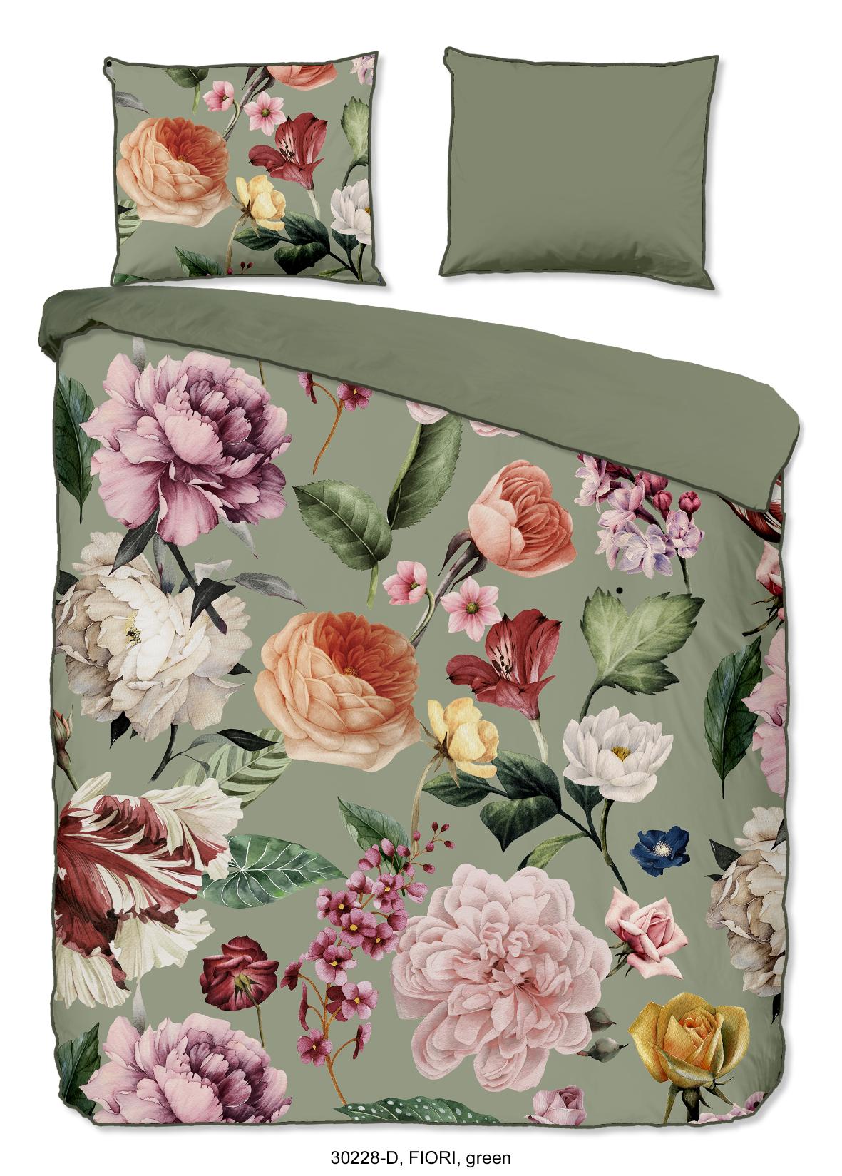 Descanso - Housse De Couette - Fiori - Green