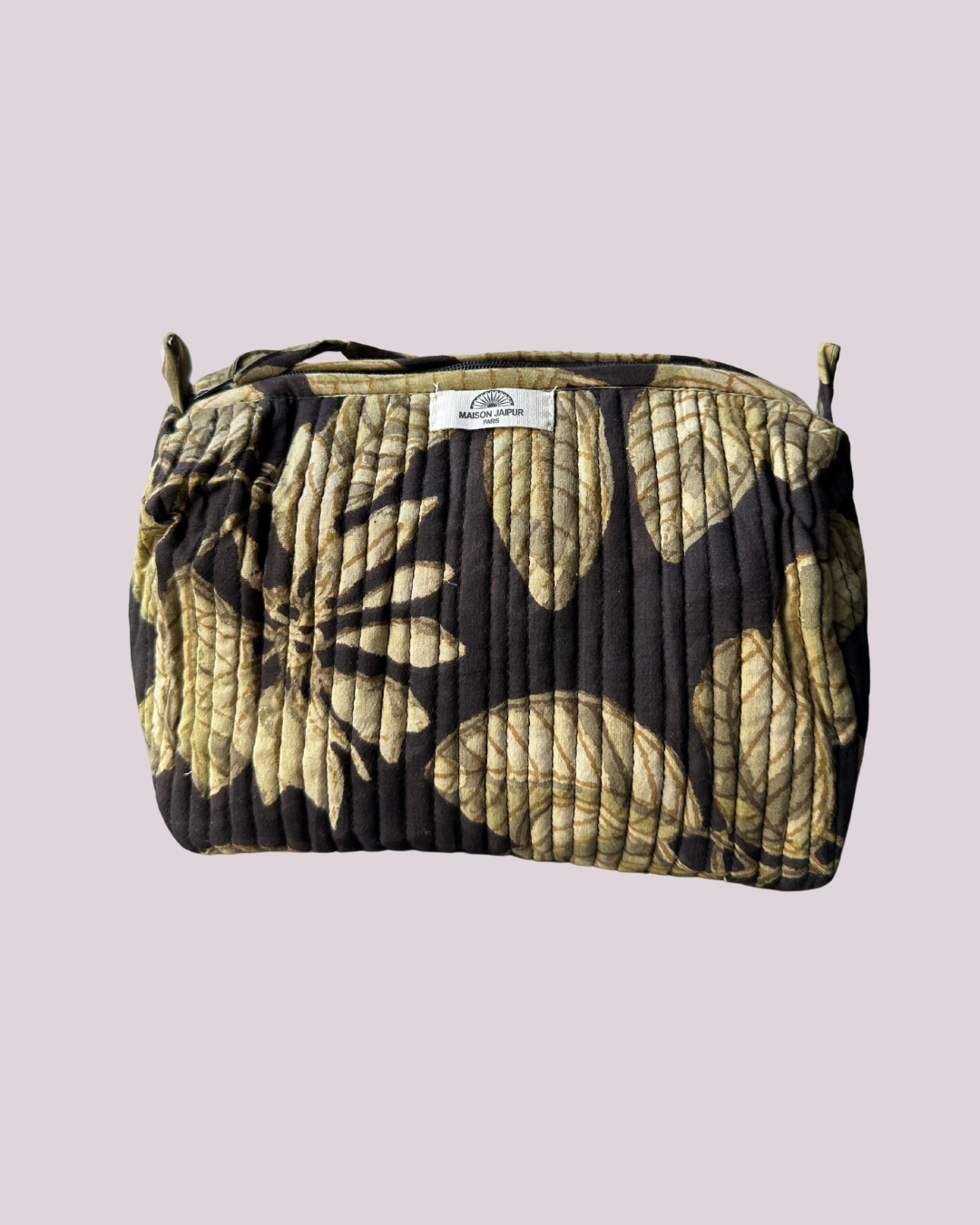 Pouch Delhi M Bruin in katoenen voile