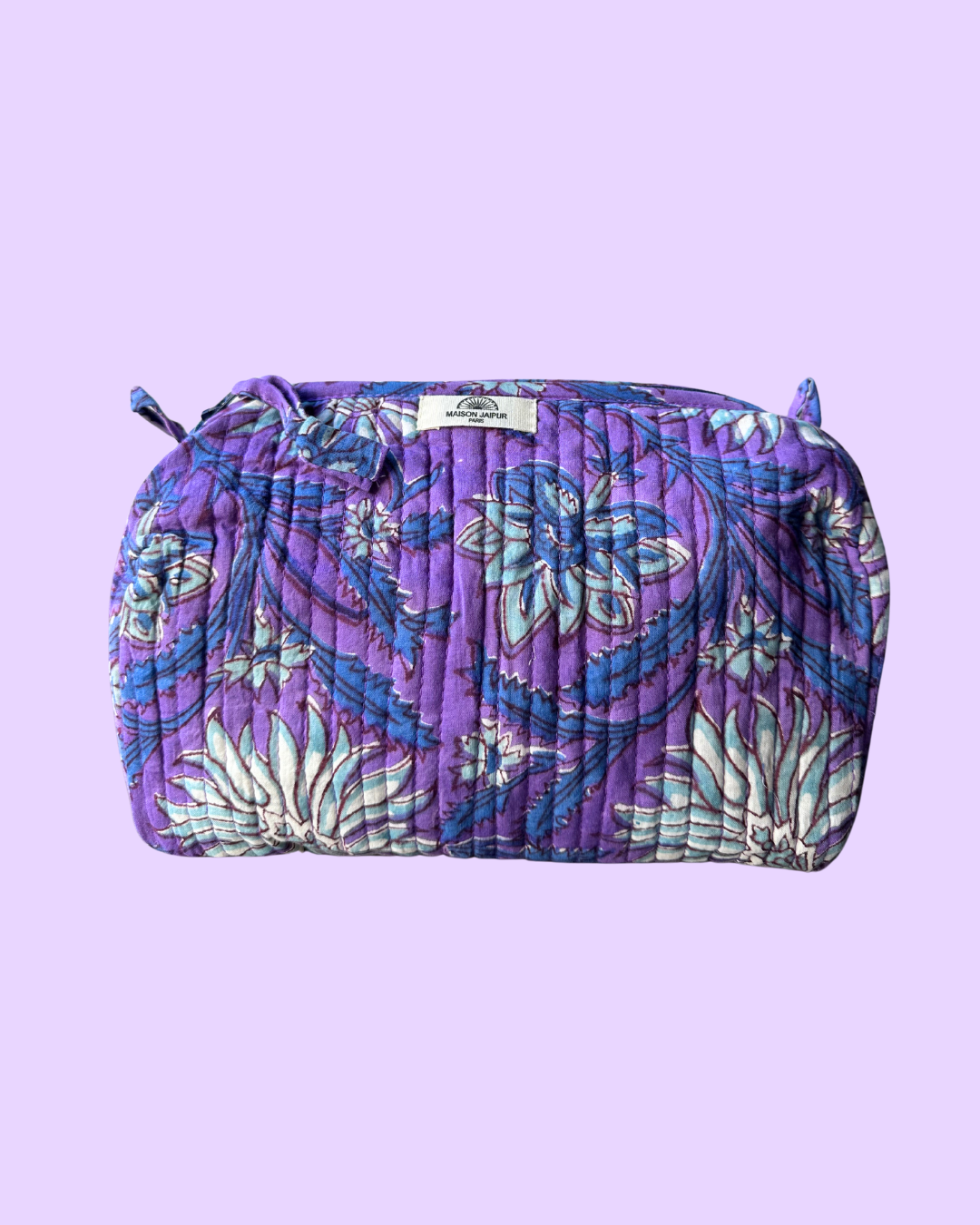 Pouch Delhi M Blauw in katoenen zeil