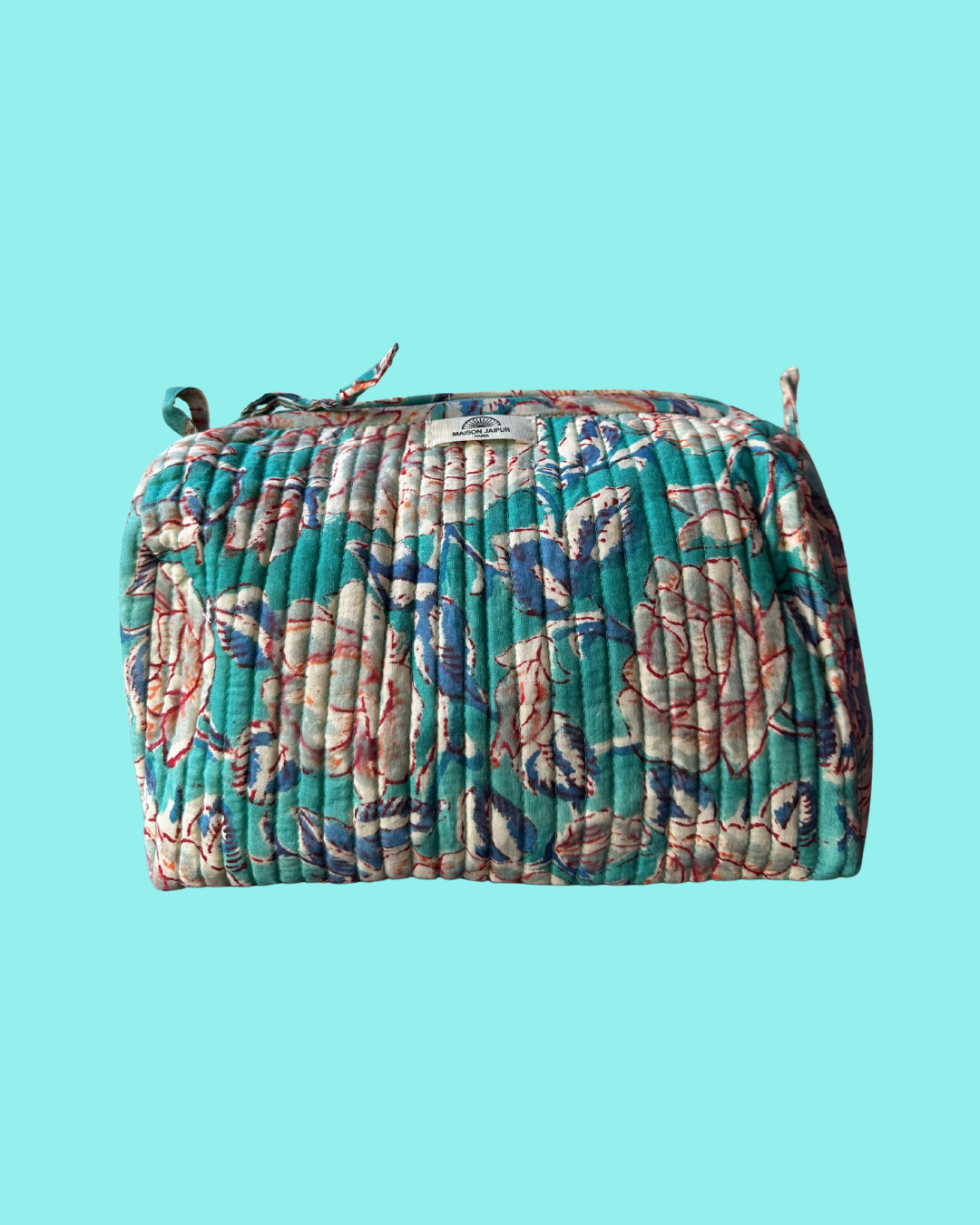 Pouch Delhi M Blauw in katoenen zeil