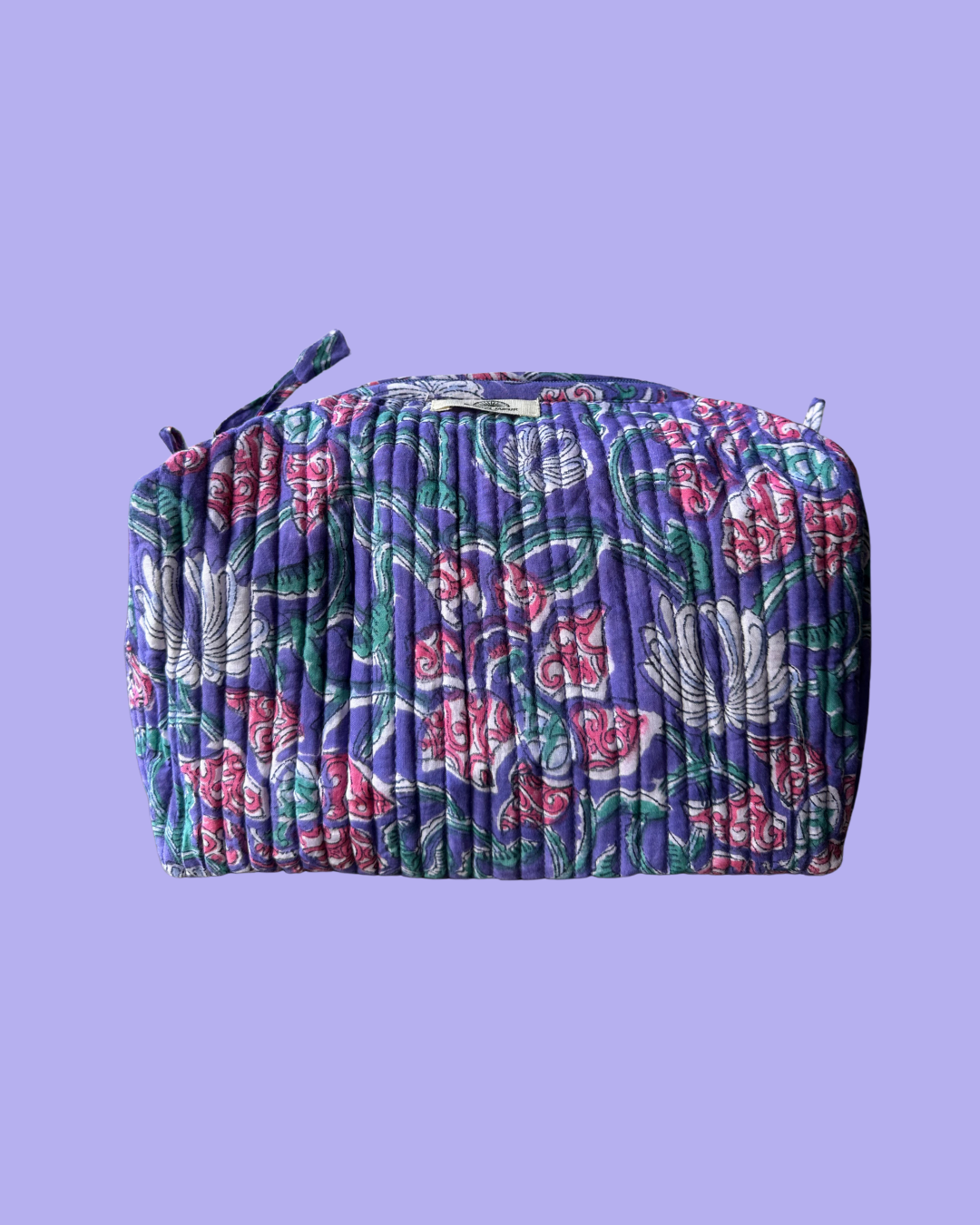 Pouch Delhi Violet en voile de coton