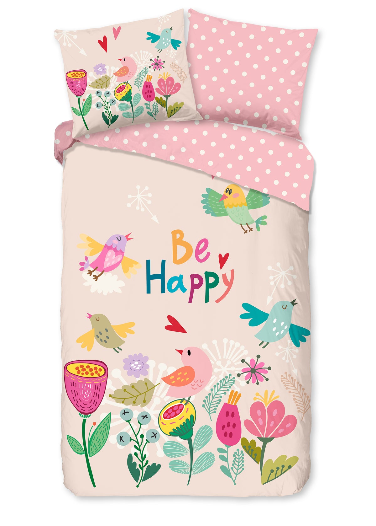 Good Morning - Housse de couette - Happily - Pink