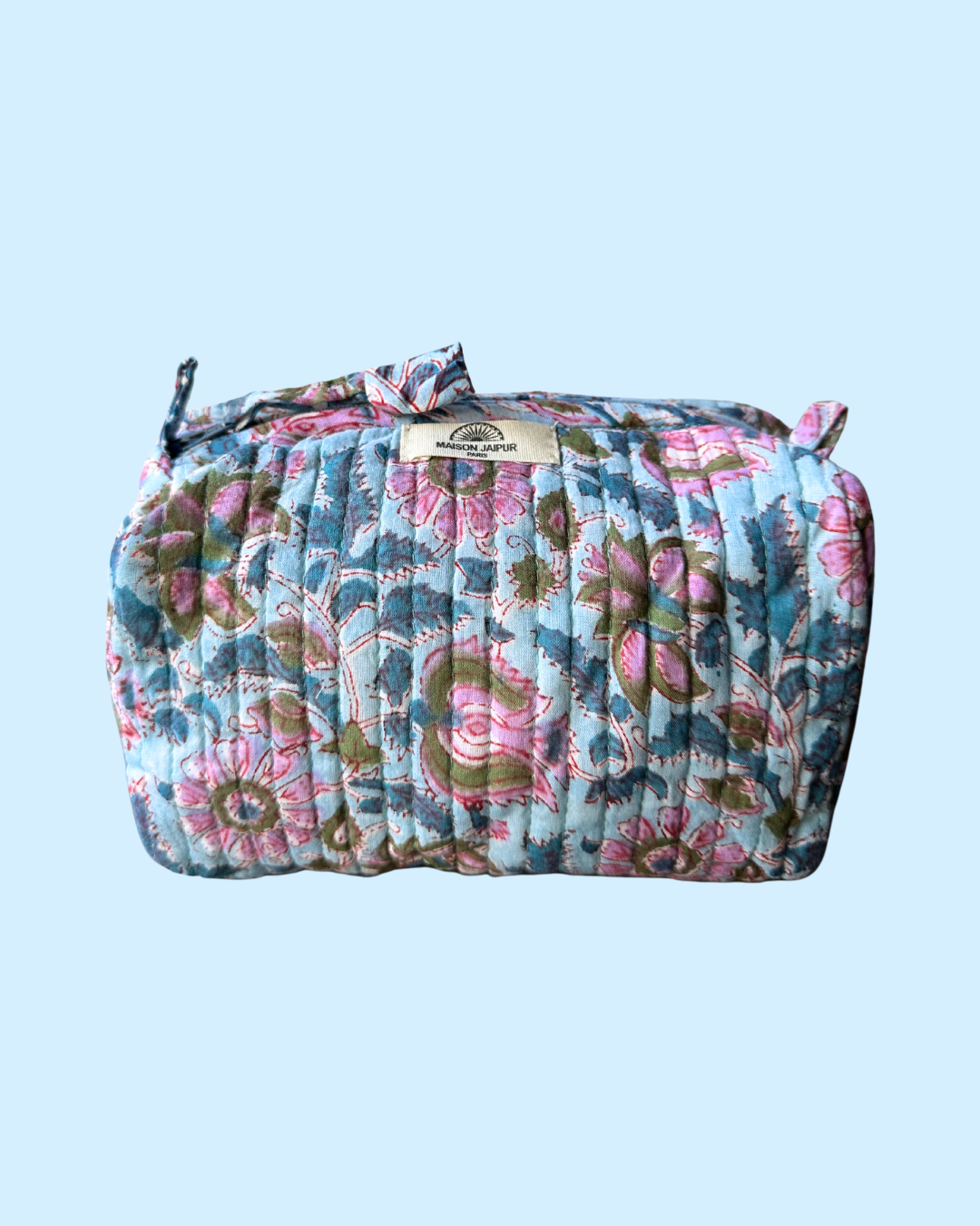 Pouch Delhi S Bleu en voile de coton