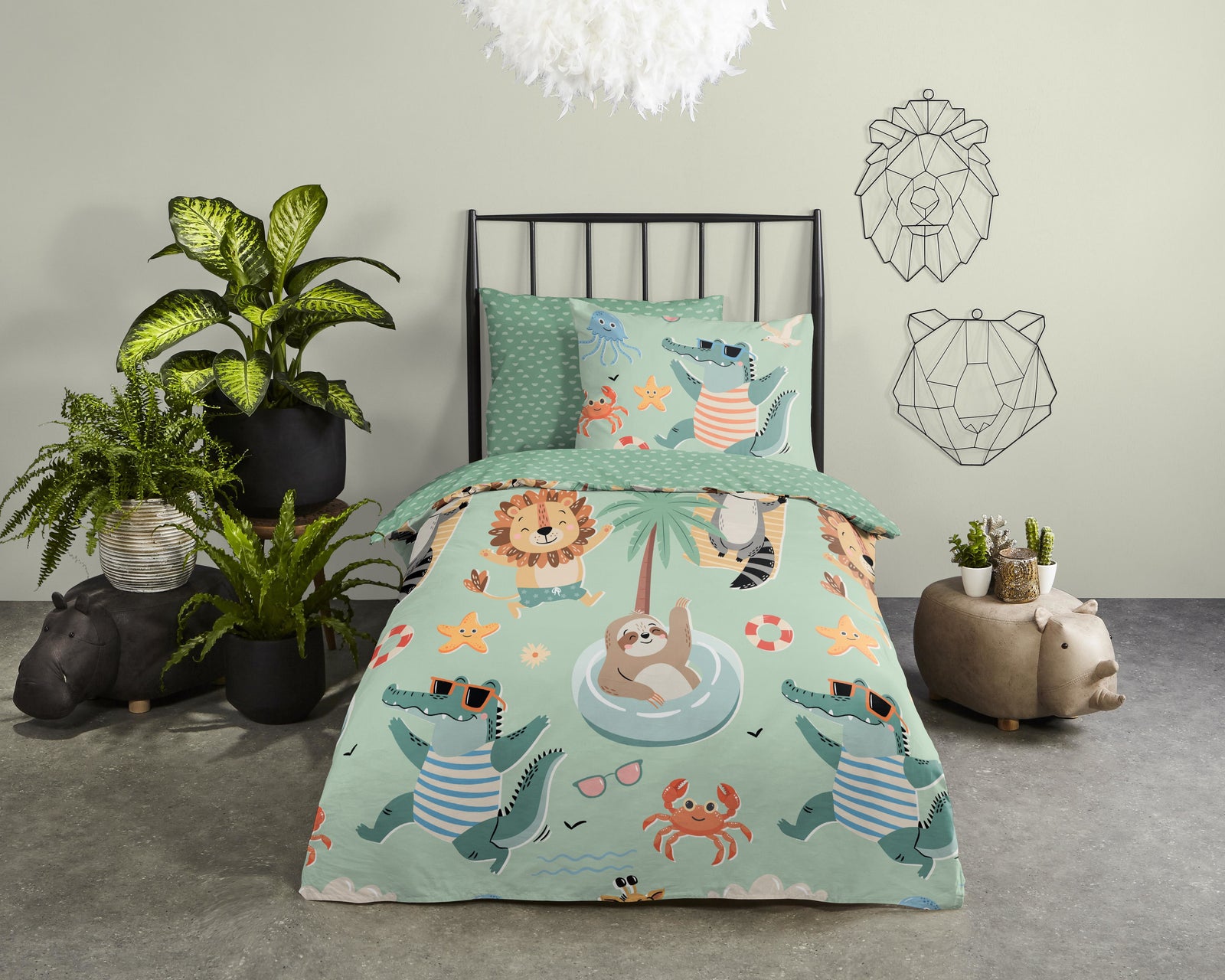 Good Morning - Housse de couette - Soleil - Green