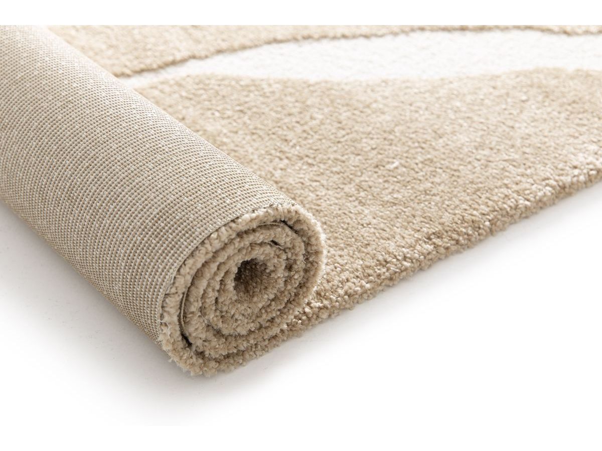 Kortharig tapijt COLAS abstract patroon - Beige