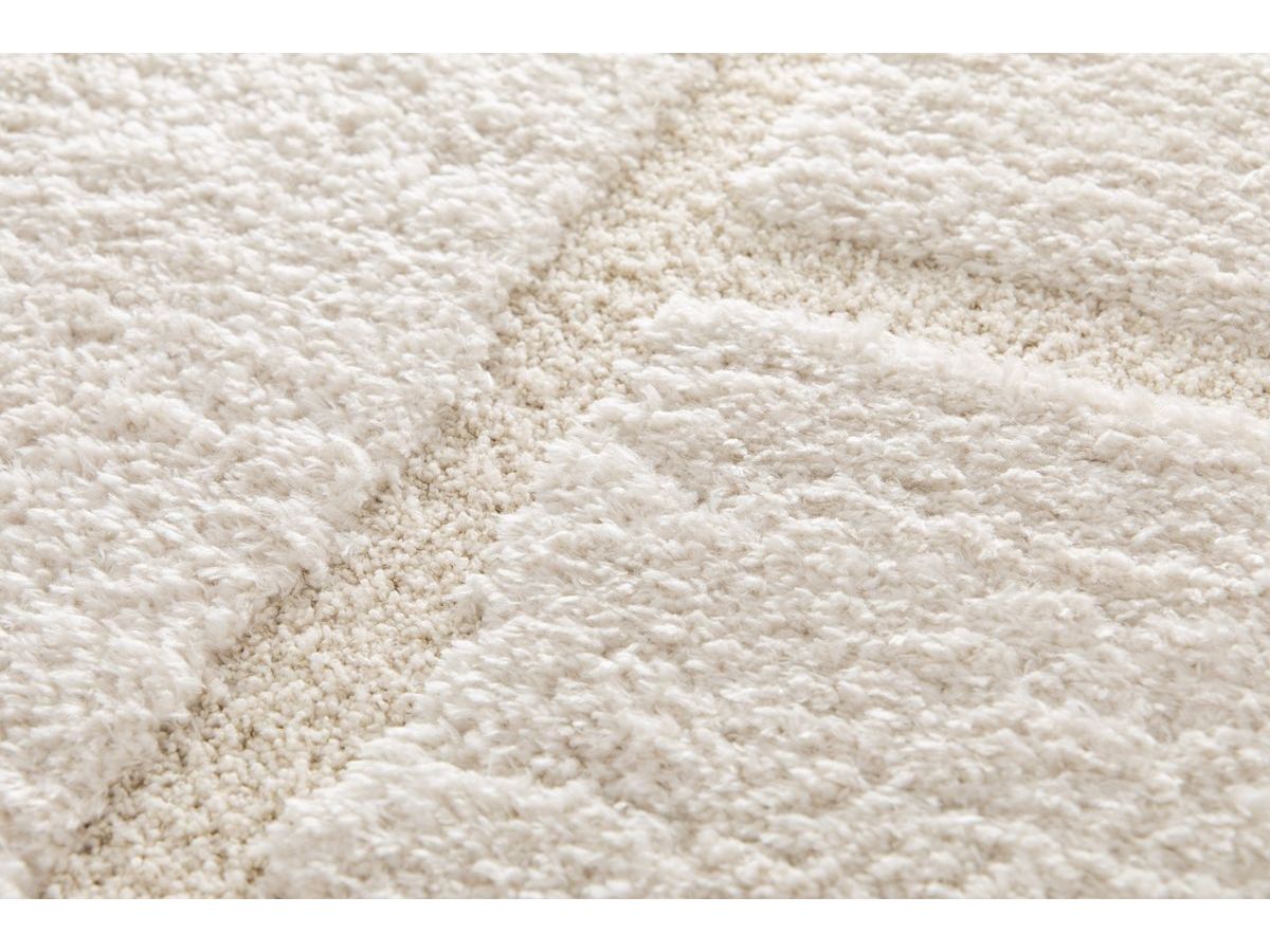 Langharig tapijt MARINA grafisch motief - Beige