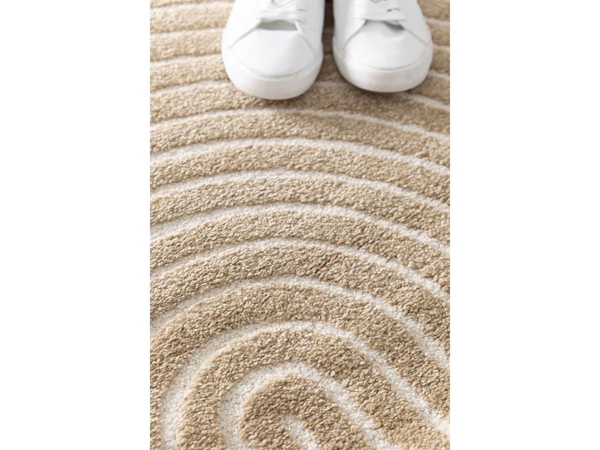 Laagpolig tapijt HERVE abstract patroon - Beige