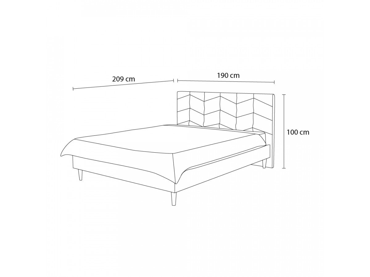 BELLEVILLE bed met massieve latten