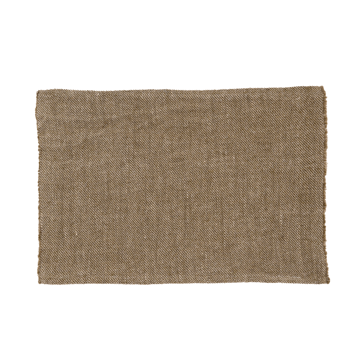 Set De Table Chambray De Lin Cuba - Olive