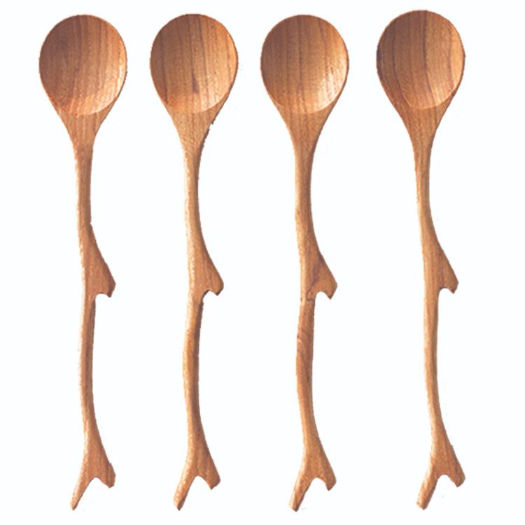 Teak Twig Spoons, Set of 4