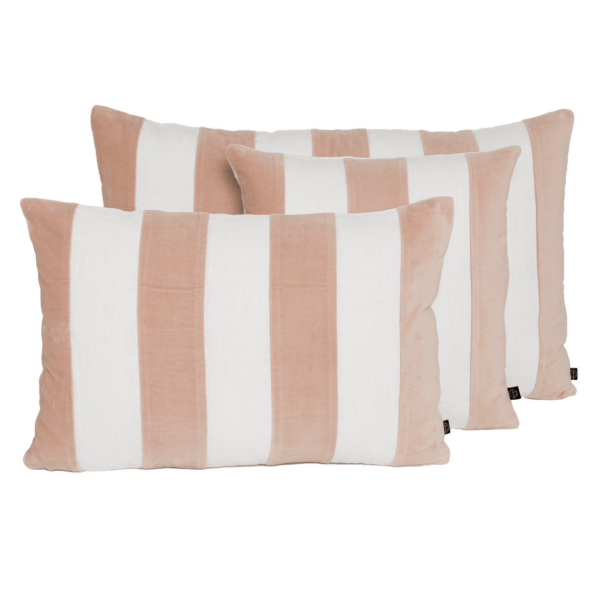 Housse De Coussin - Perth Rayé En Velours Et Lin - Cimarron