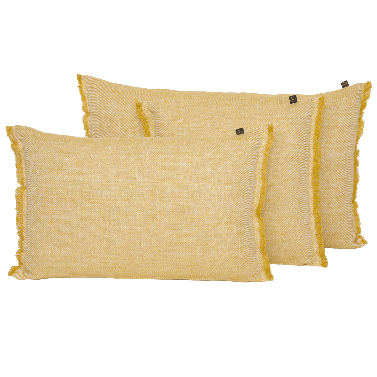 Housse De Coussin - Cuba En Lin Chiné - Paille