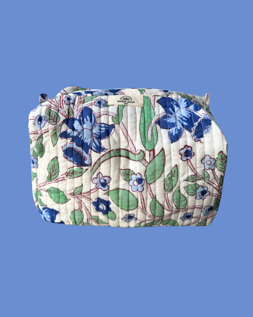 Pouch Delhi M Blanc en voile de coton