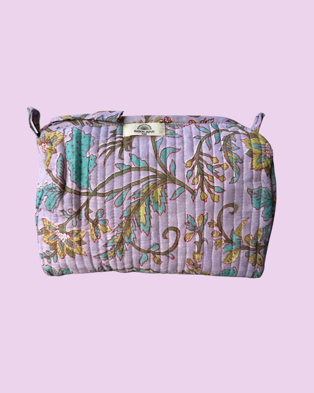 Pouch Delhi M Violet en voile de coton