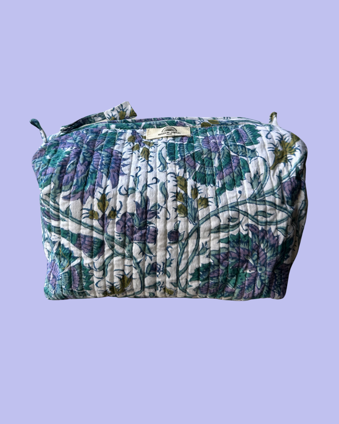 Pouch Delhi Violet en voile de coton