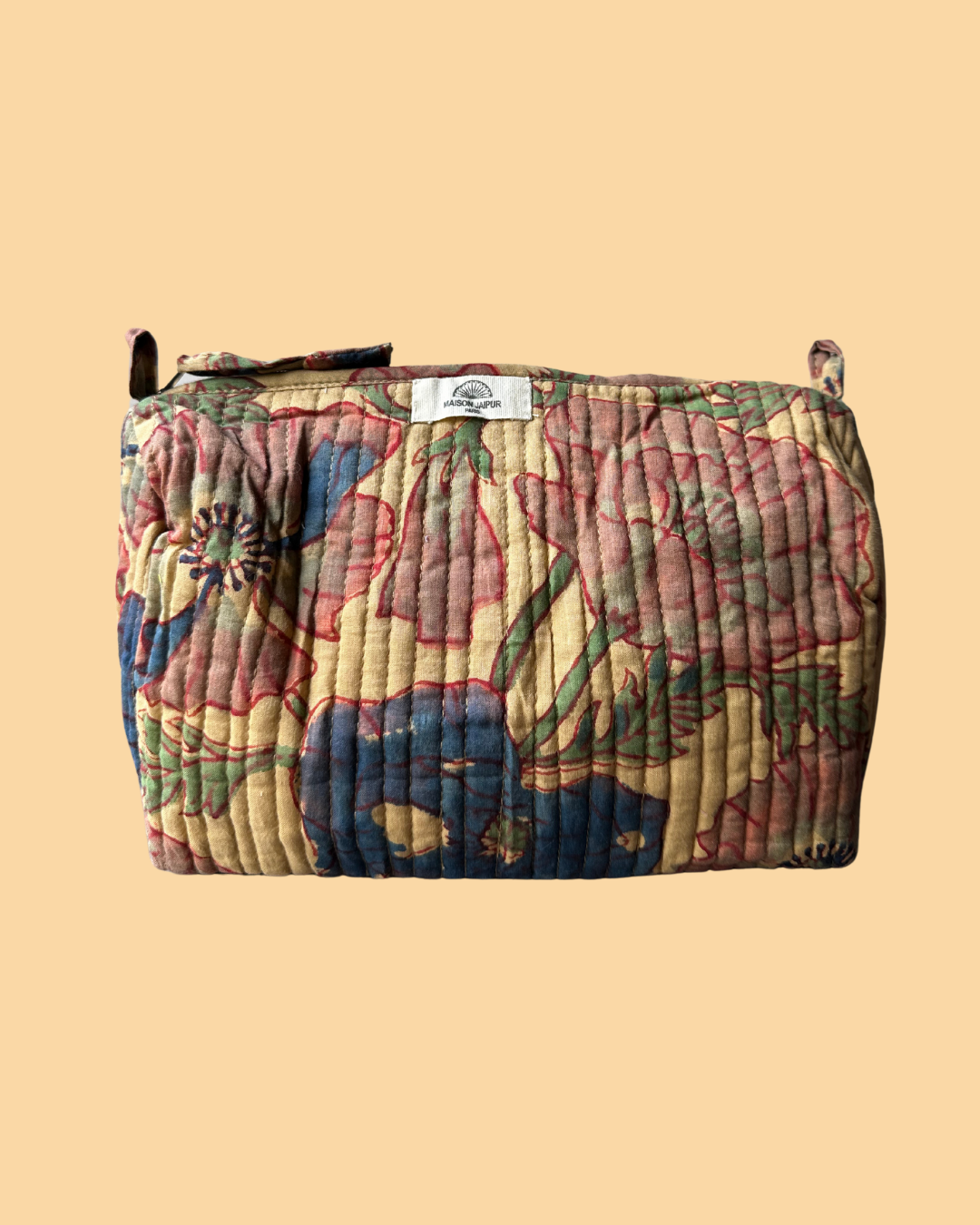 Pouch Delhi M Beige in katoenen voile