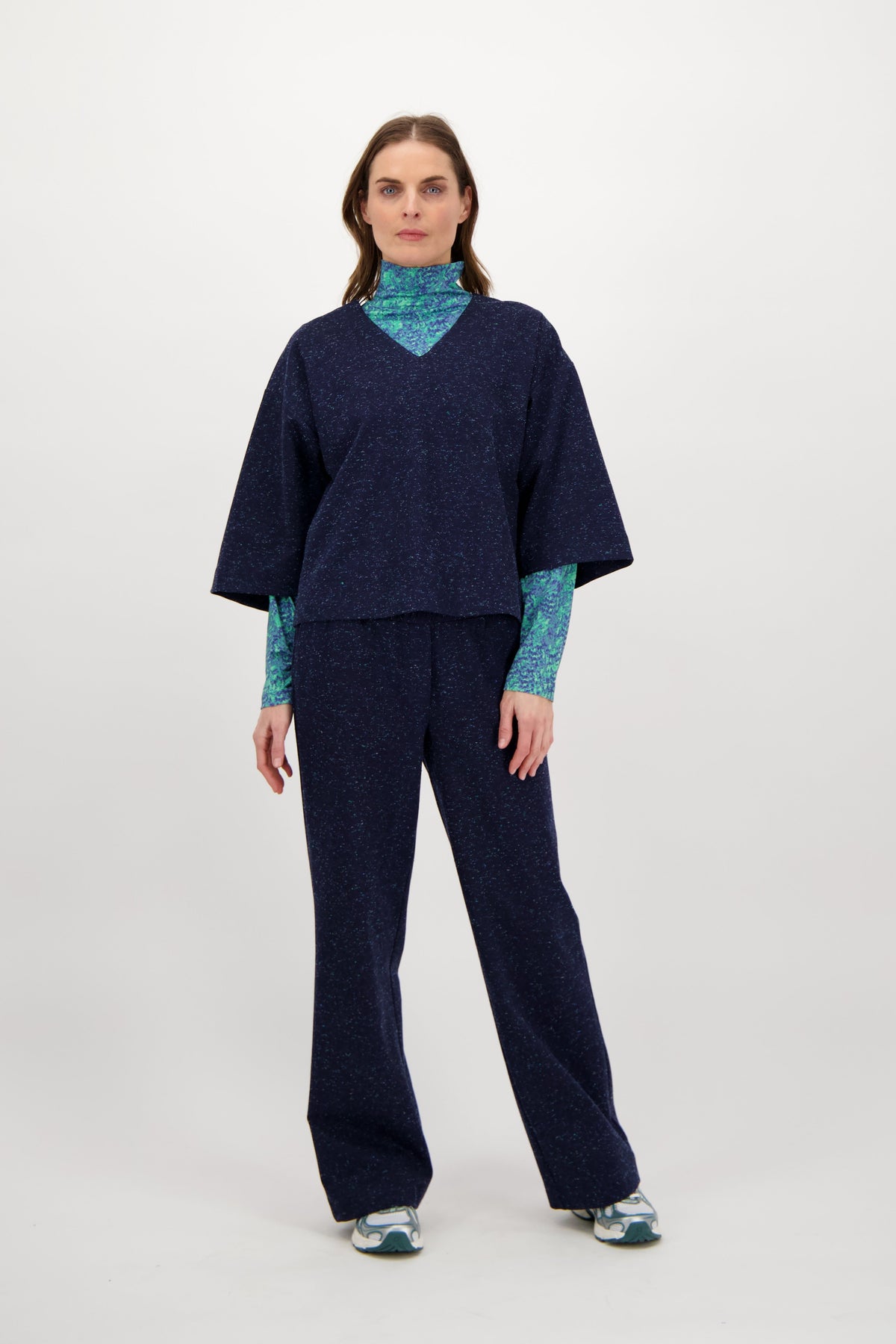 Blouse - Yuki - Navy Peony