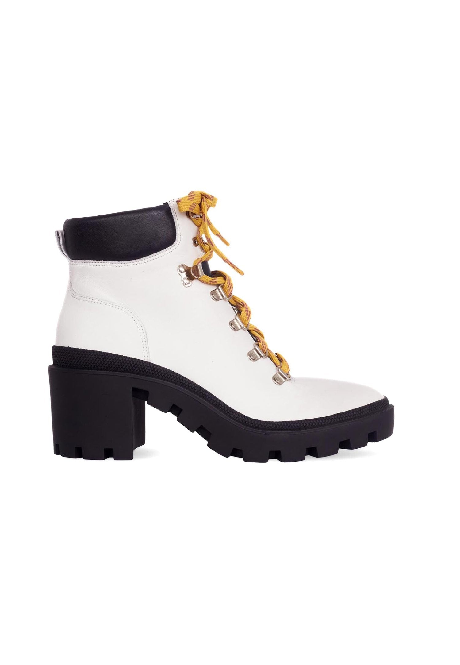 Witte Dames Combat Laarzen - Stijlvolle 9 cm Blokhak Schoenen - Wit