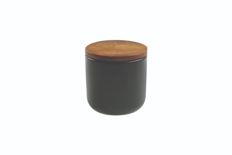 Brampton Stoneware Small Canister, Black