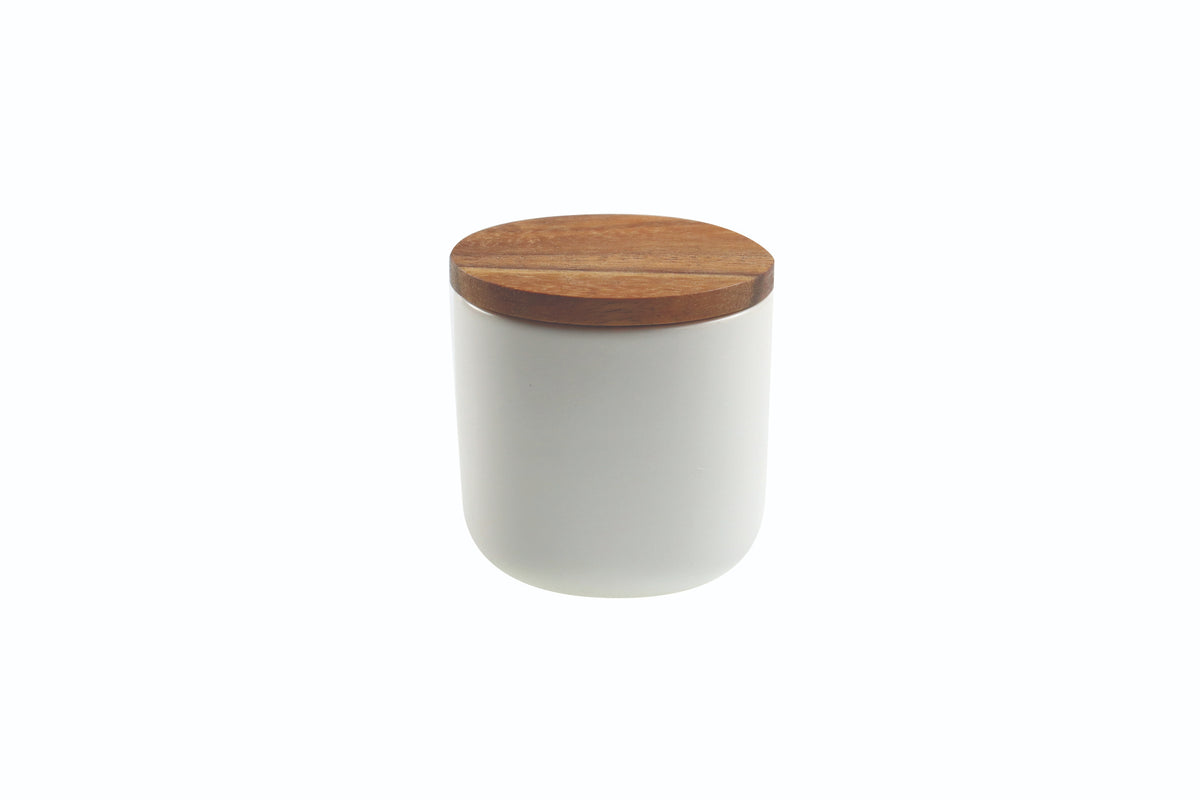 Brampton Stoneware Small Canister, White