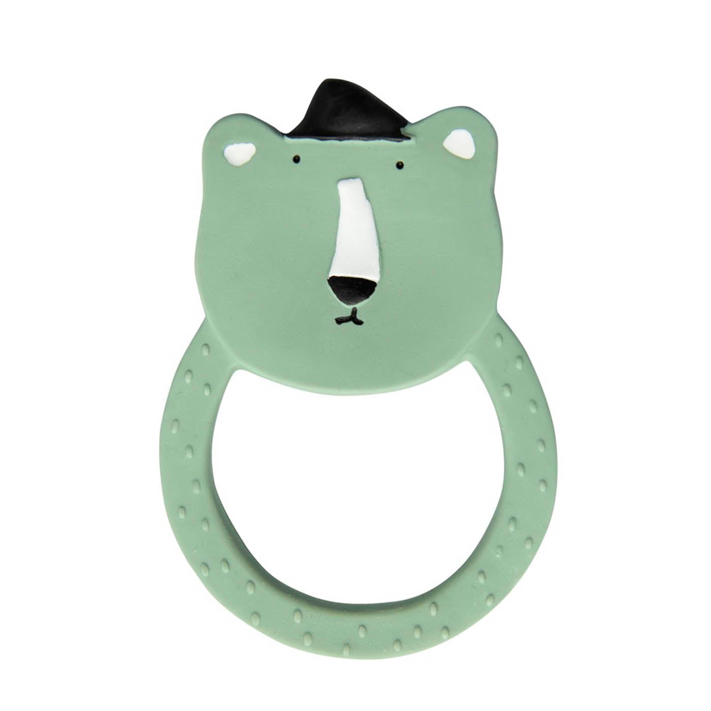 Natuurlijk rubber ronde bijtring - Mr. Polar Bear - SET OF 2 Pcs