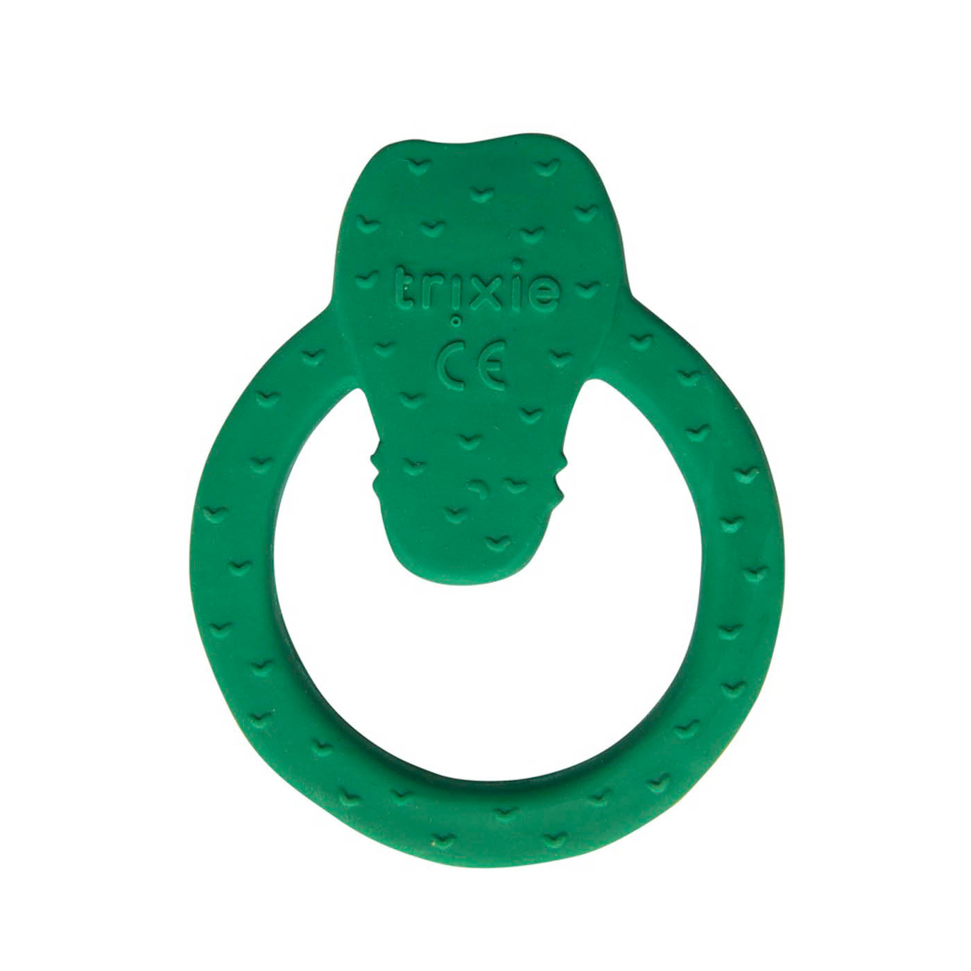 Natuurlijk rubber ronde bijtring  - Mr. Crocodile - SET OF 2 Pcs