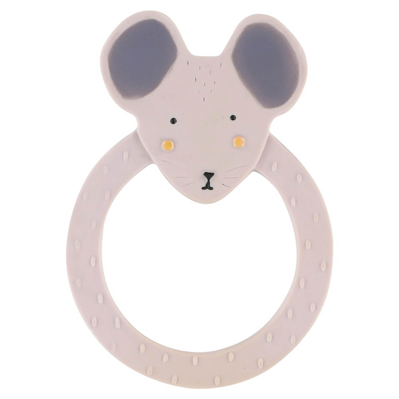 Natuurlijk rubber ronde bijtring - Mrs. Mouse - SET OF 2 Pcs