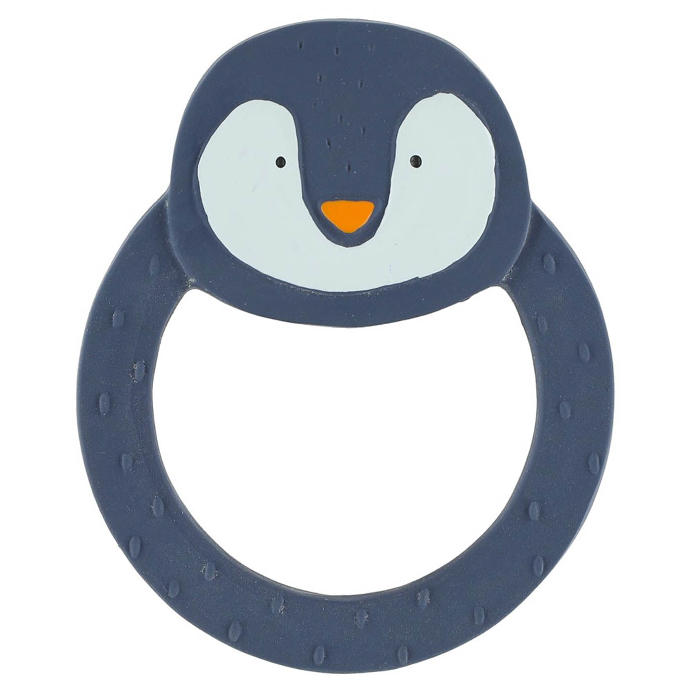 Natuurlijk rubber ronde bijtring - Mr. Penguin - SET OF 2 Pcs