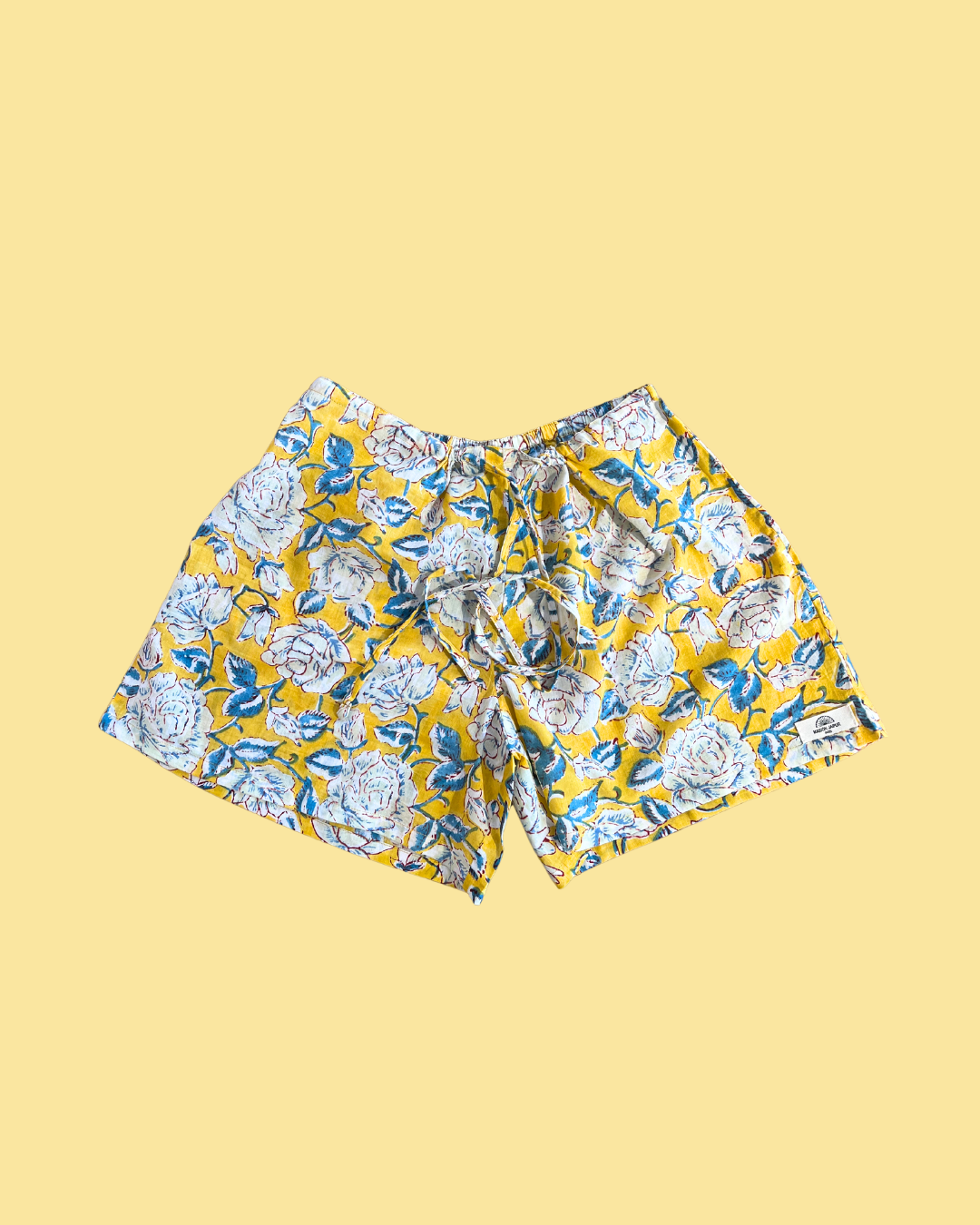 Short Goa Jaune en voile de coton