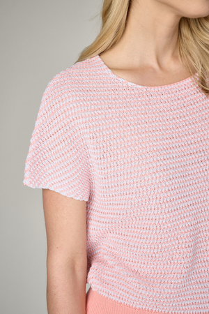 Bicolor Pull Met Lurex Spark - Koraal