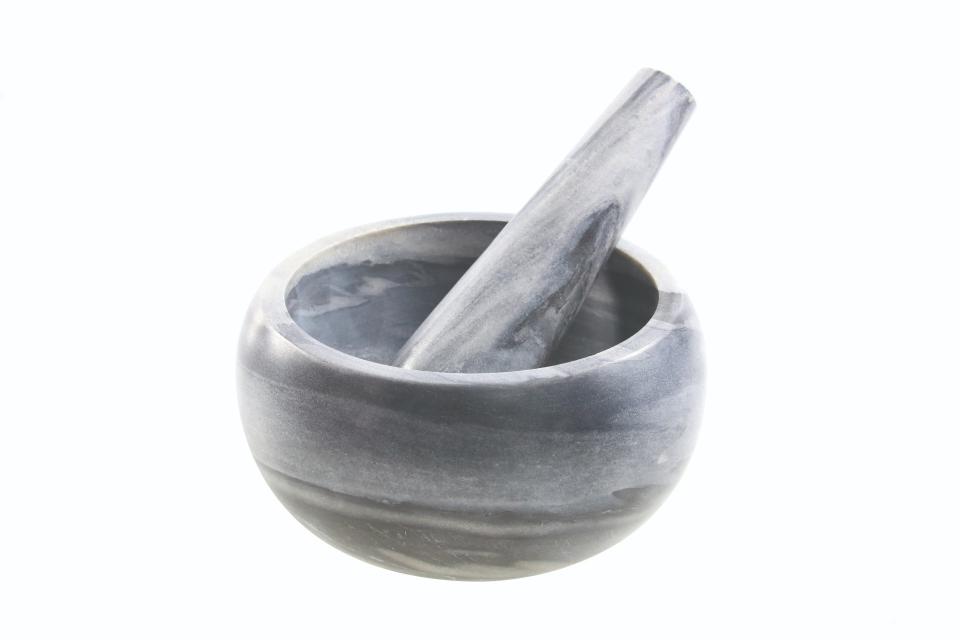 Gray Marble Mortar & Pestle