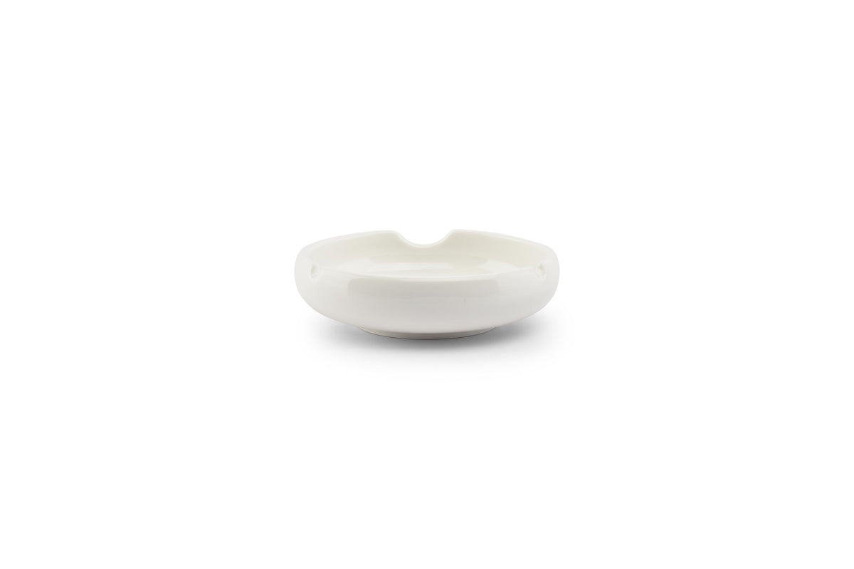 S&P - Asbak 12xH3,5cm porselein wit Smoke - 1 SET - 4 stuks