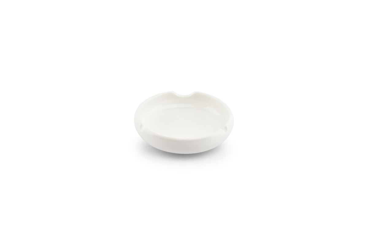 S&P - Asbak 12xH3,5cm porselein wit Smoke - 1 SET - 4 stuks