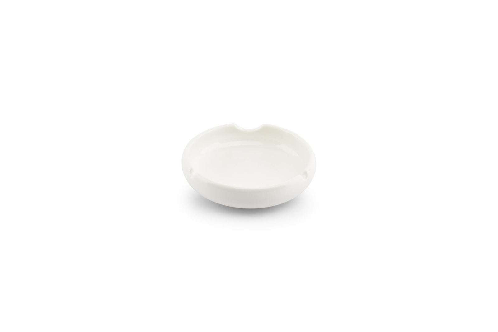 S&P - Asbak 12xH3,5cm porselein wit Smoke - 1 SET - 4 stuks