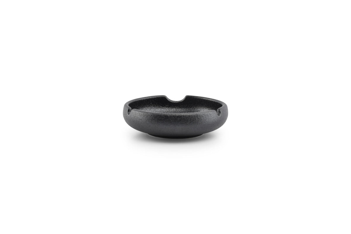 S&P - Asbak 12xH3,5cm porselein zwart Smoke - 1 SET - 6 stuks