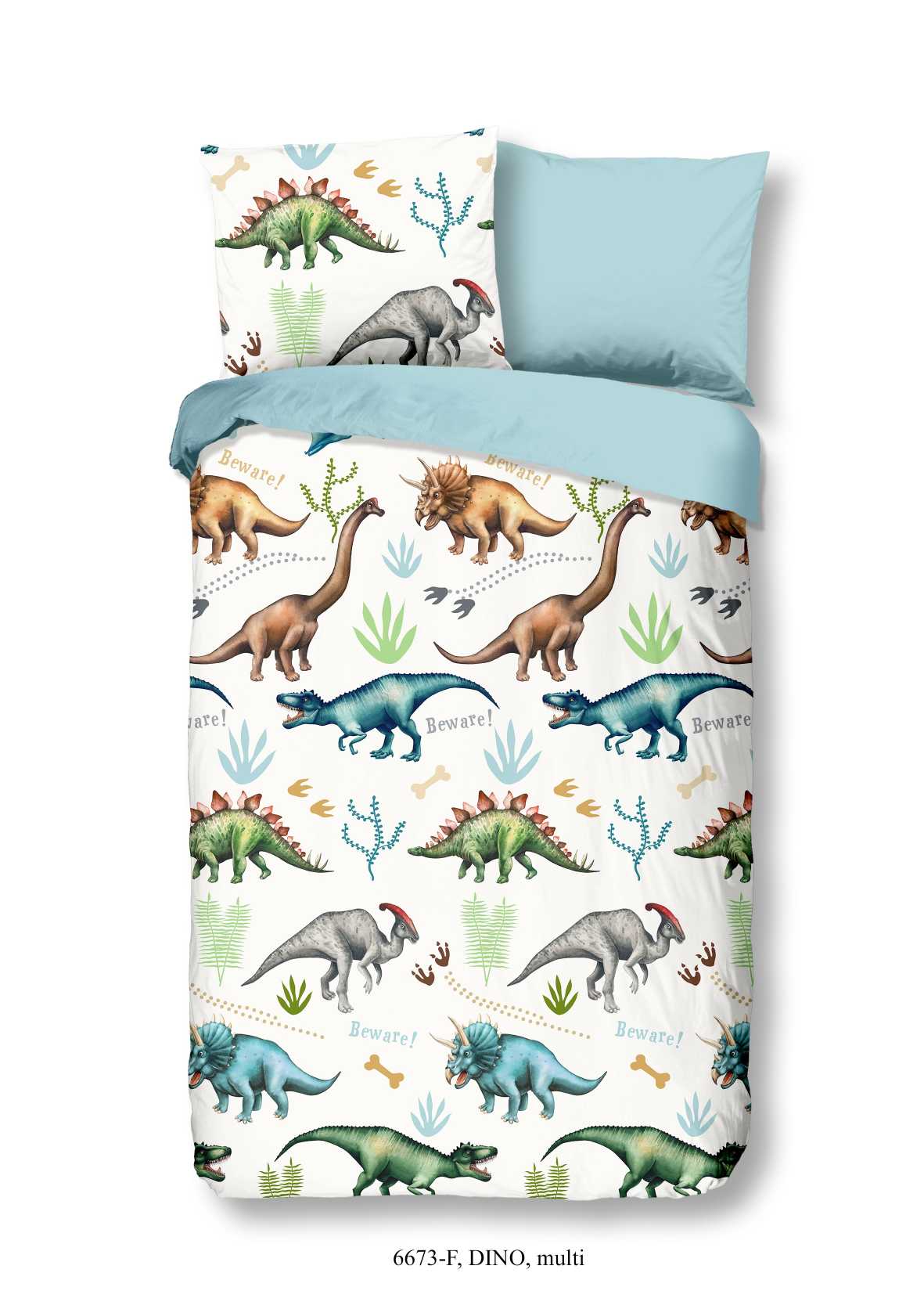 Good Morning - Dekbedovertrek - Dino - Multi