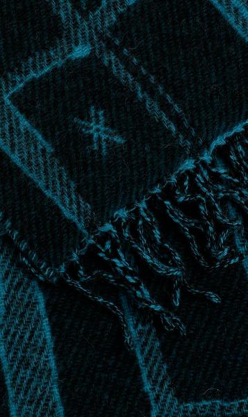 Woven-Grid - Sjaal - Dark Aqua - W