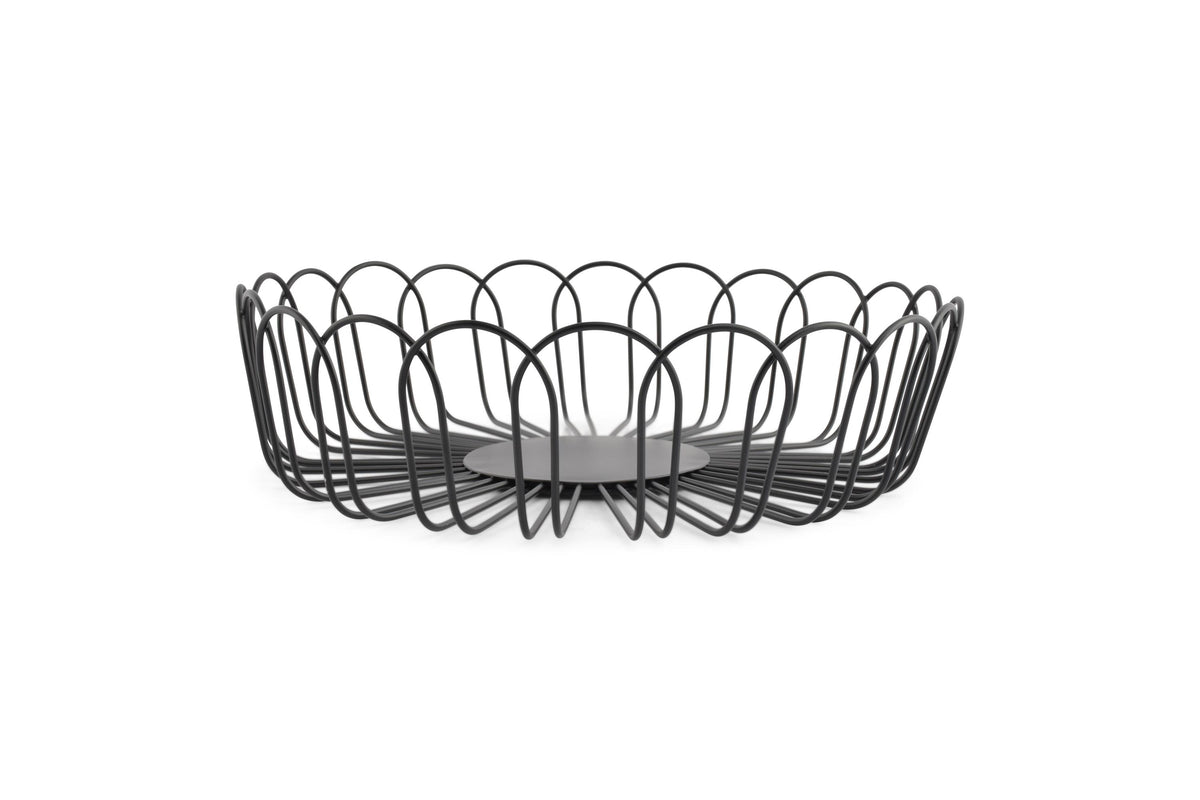 S&P - Draadmand 26,5xH7,5cm zwart Flores