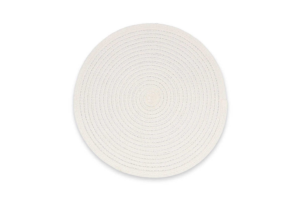 Ona - Placemat 36cm rond wit Nala - 1 SET - 4 stuks