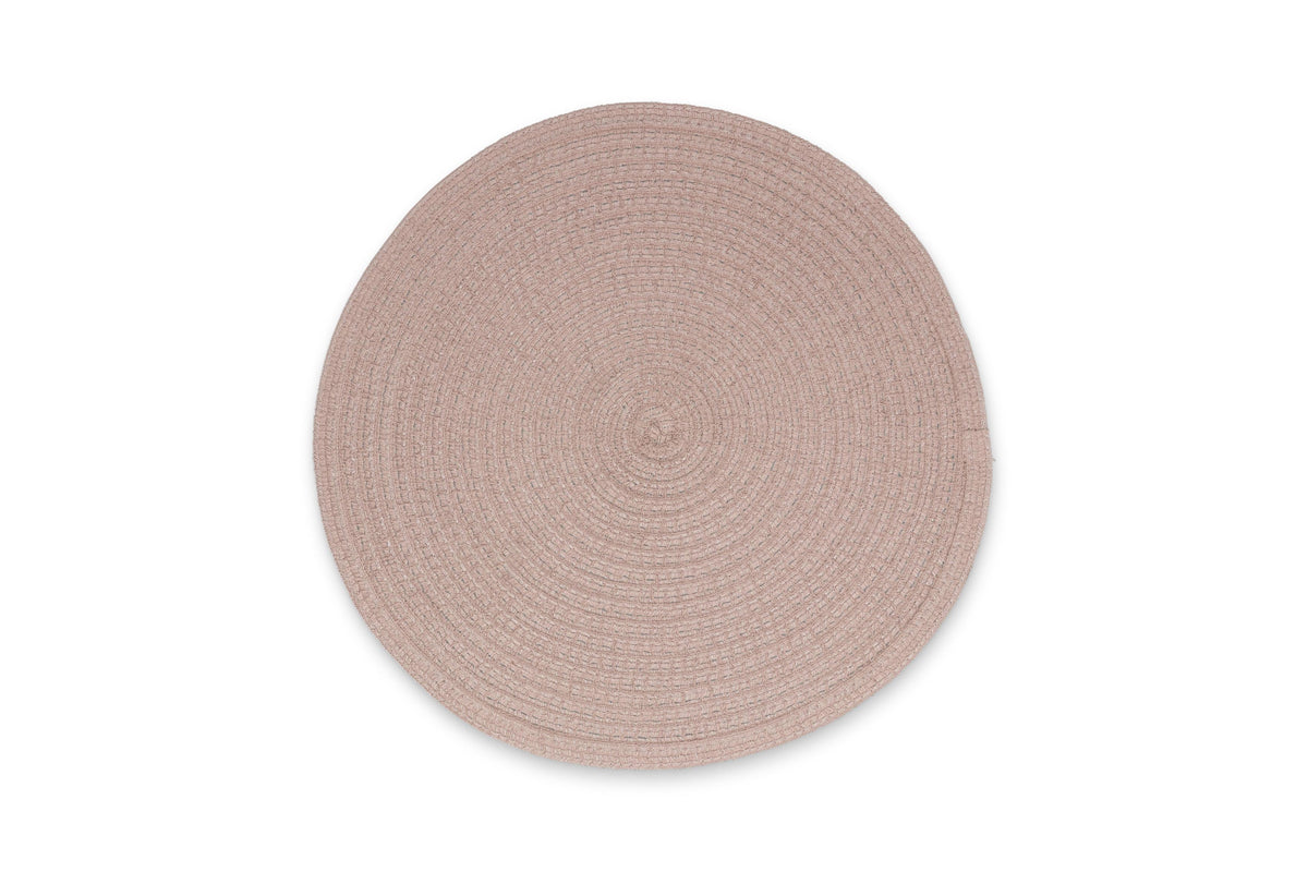 Ona - Set de table 36cm rond taupe Nala - 1 SET - 4 pièces