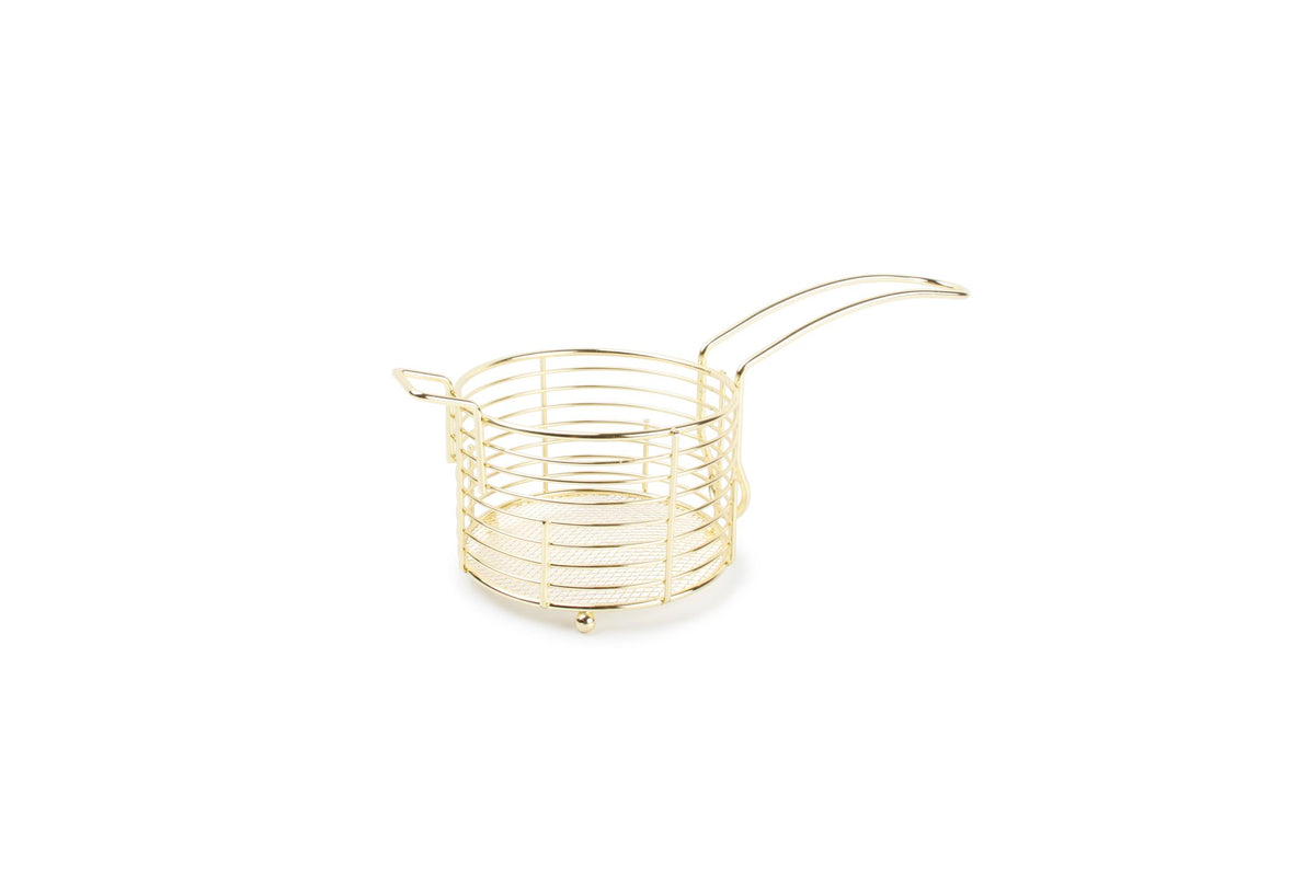 S&P - Frietenmand 11xH7cm goud Wire Ware
