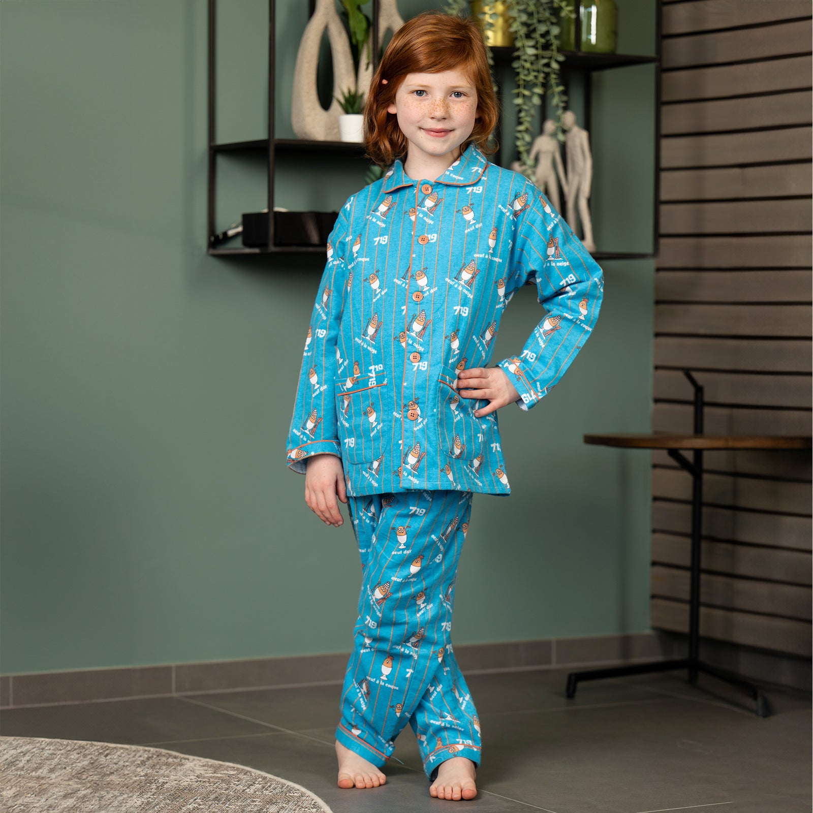 Pyjama Flannelle  - Boy/Girl - Bleu