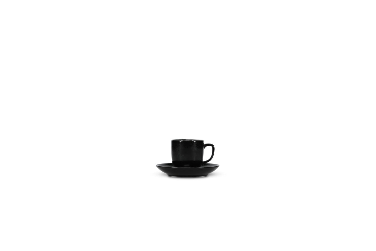 S&P - Ovio Black Soucoupe à moka 11cm noir Ovio - 1 SET - 6 pièces