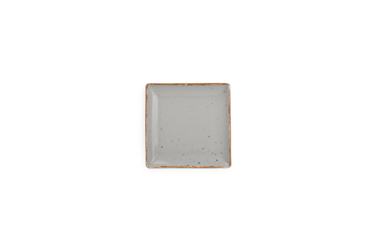 S&P - Collect Plat bord 11x11cm grijs Collect - 1 SET - 6 stuks