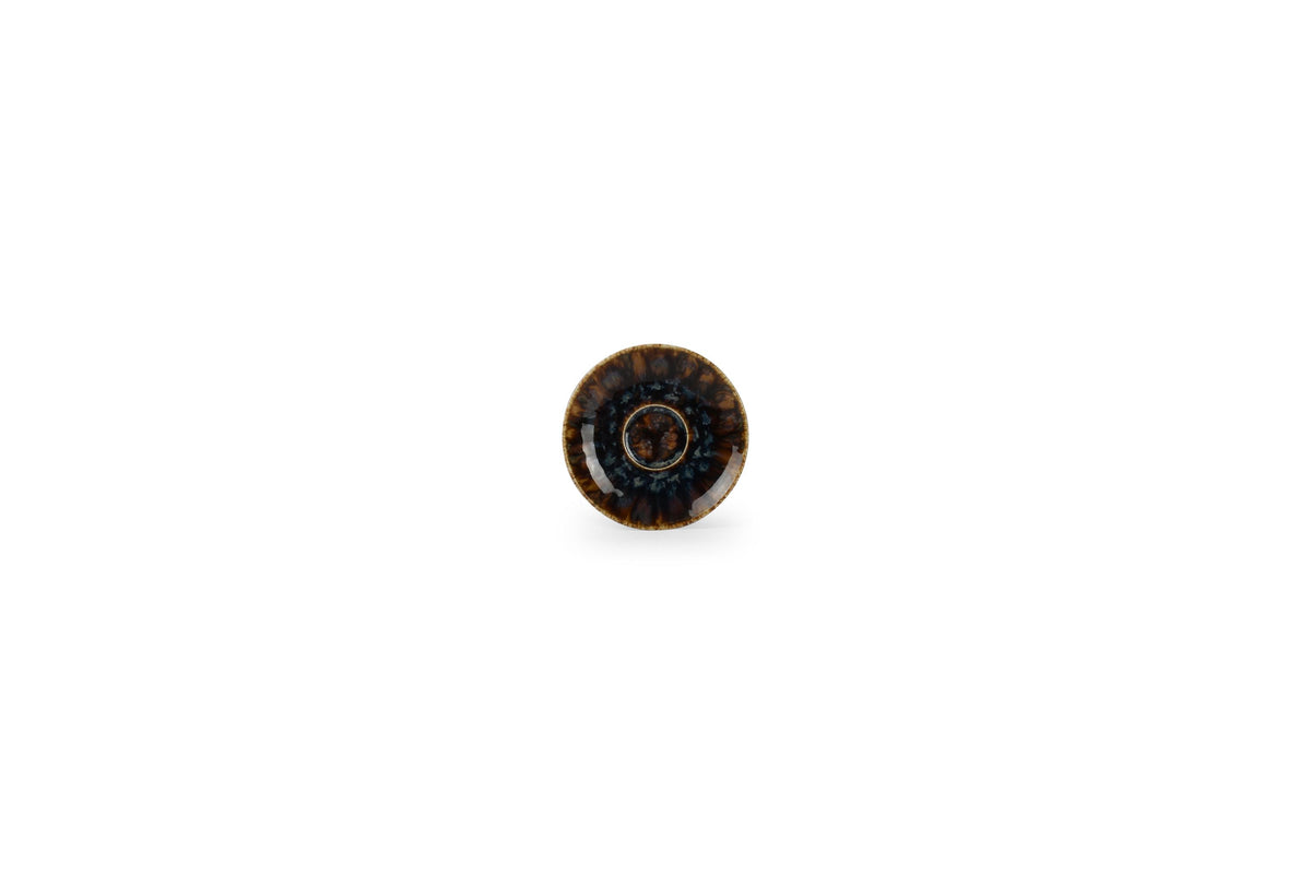 S&P - Resto Brown-Blue Soucoupe à moka 11,5cm brun/bleu Resto - 1 SET - 6 pièces